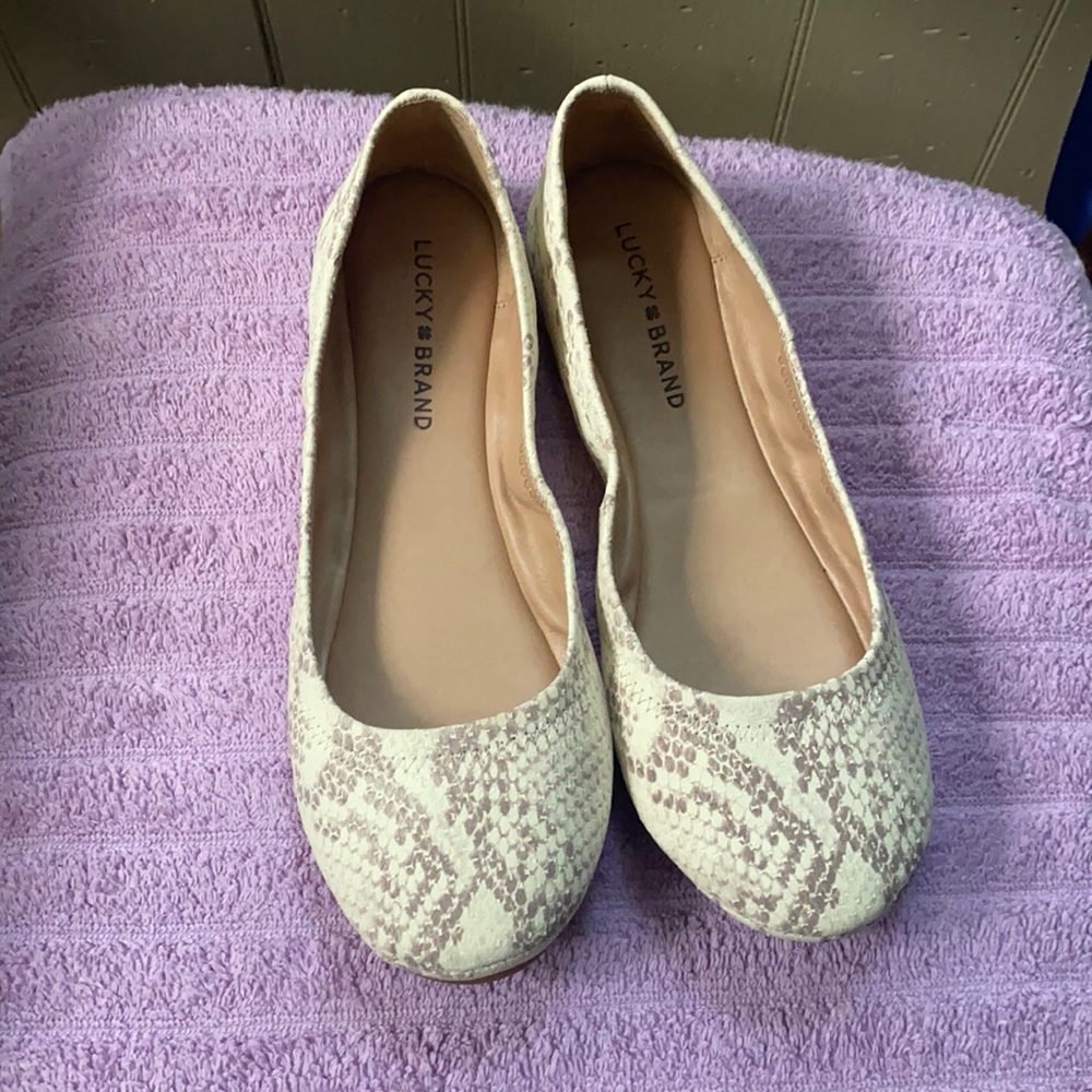 Lucky brand snake print ballet flats